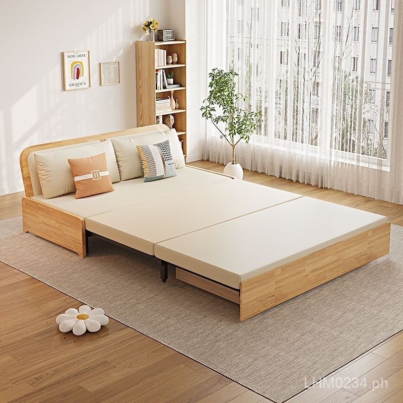Expandable Bedroom Bed Small Apartment Double Multi-Functional Folding ...