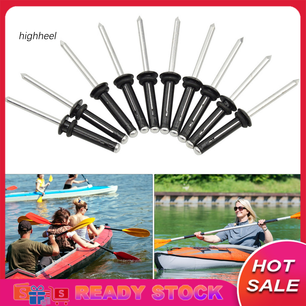 [Ready Stock] Aluminum Kayak Rivets Kayak Accessories 10pcs Kayak Rivets Kit with Orings for