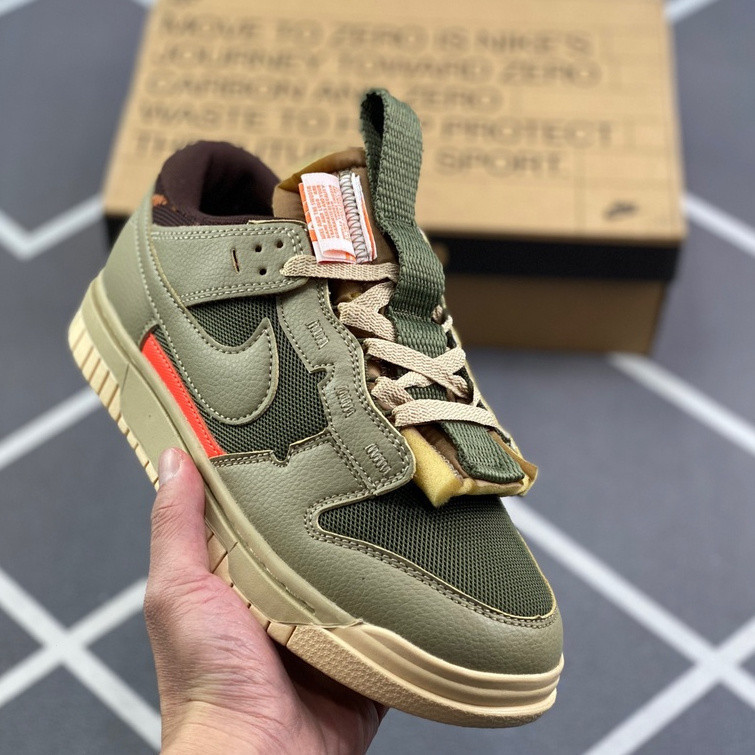 Off White X Futura x Nike SB Dunk Pine Green ow dunk series low top casual cricket shoes