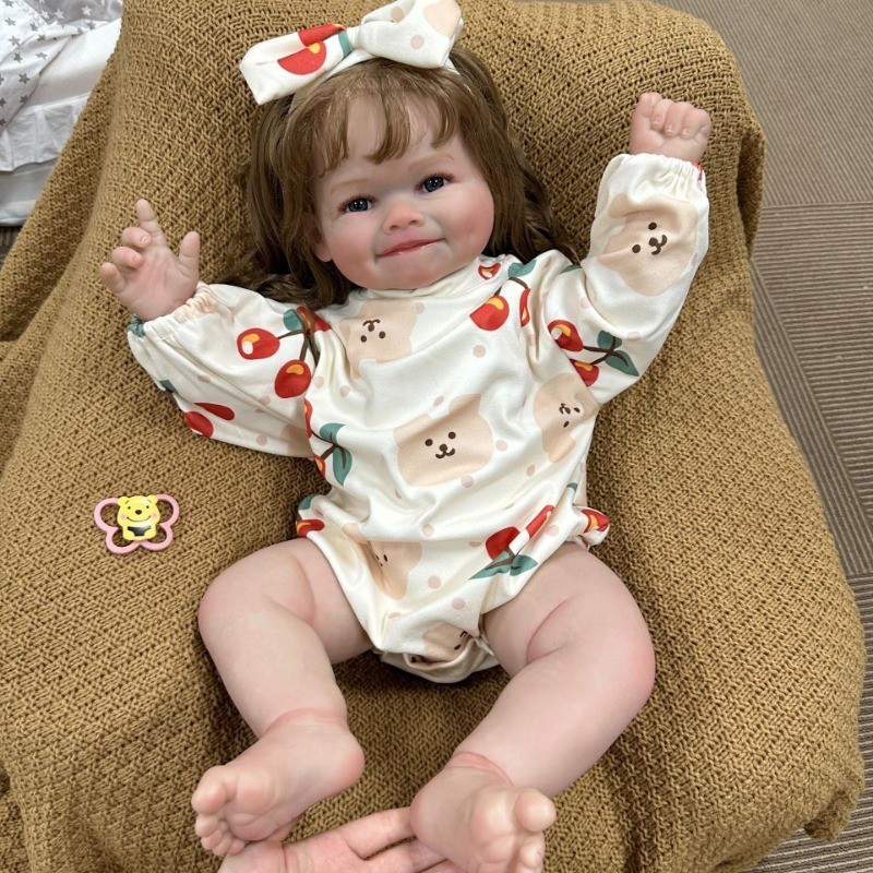 24inch Reborn Toddler Girl 60cm RebornBaby Doll Raya Soft Cloth Body ...