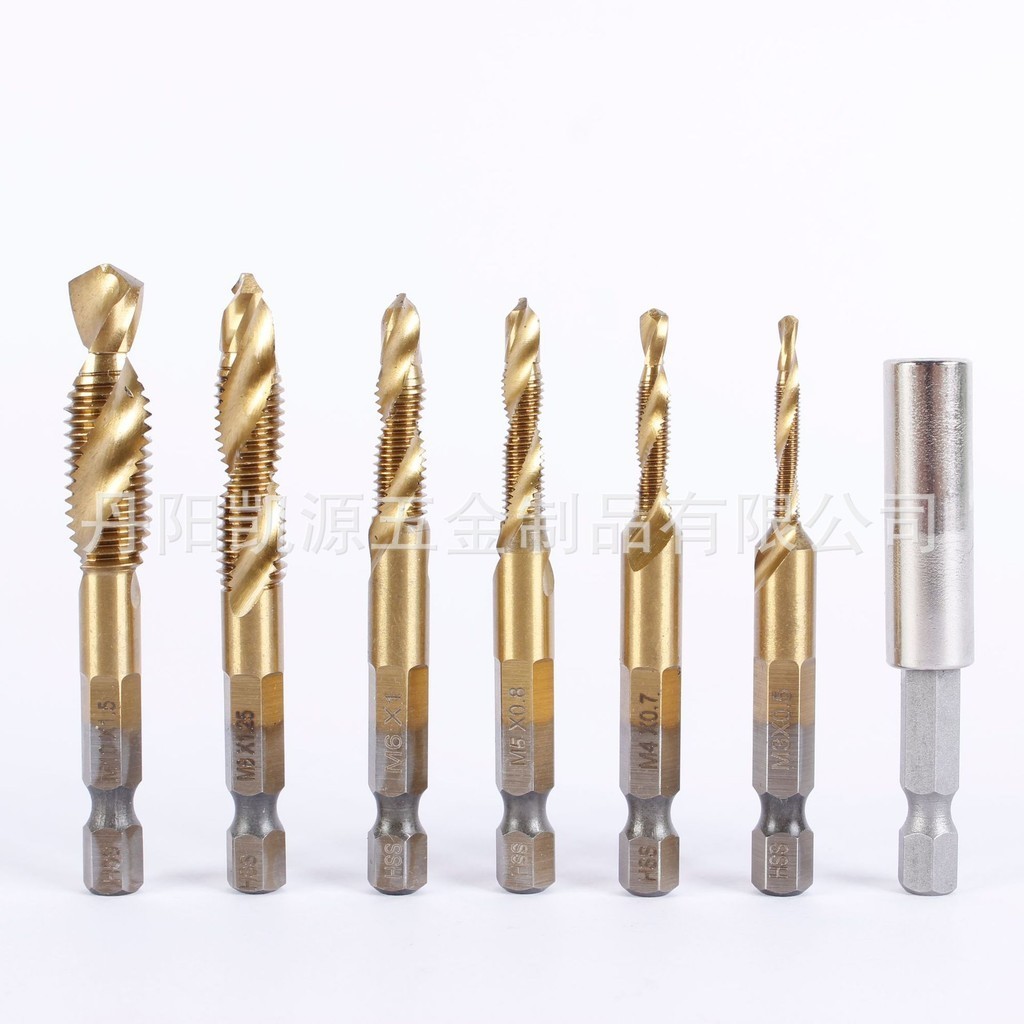 Machine Hexagonal Handle Titanium-Plated Tap Drilling and Tapping ...