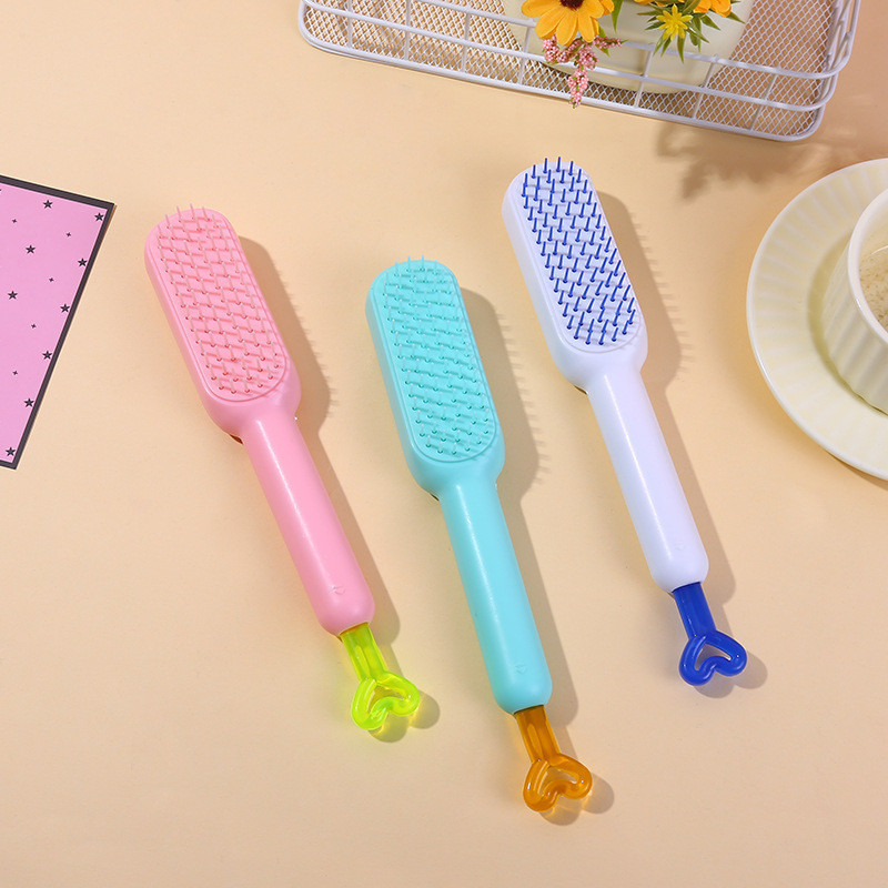 Automatic Cleaning Comb with Retractable Bristles Easy-to-clean Hair ...