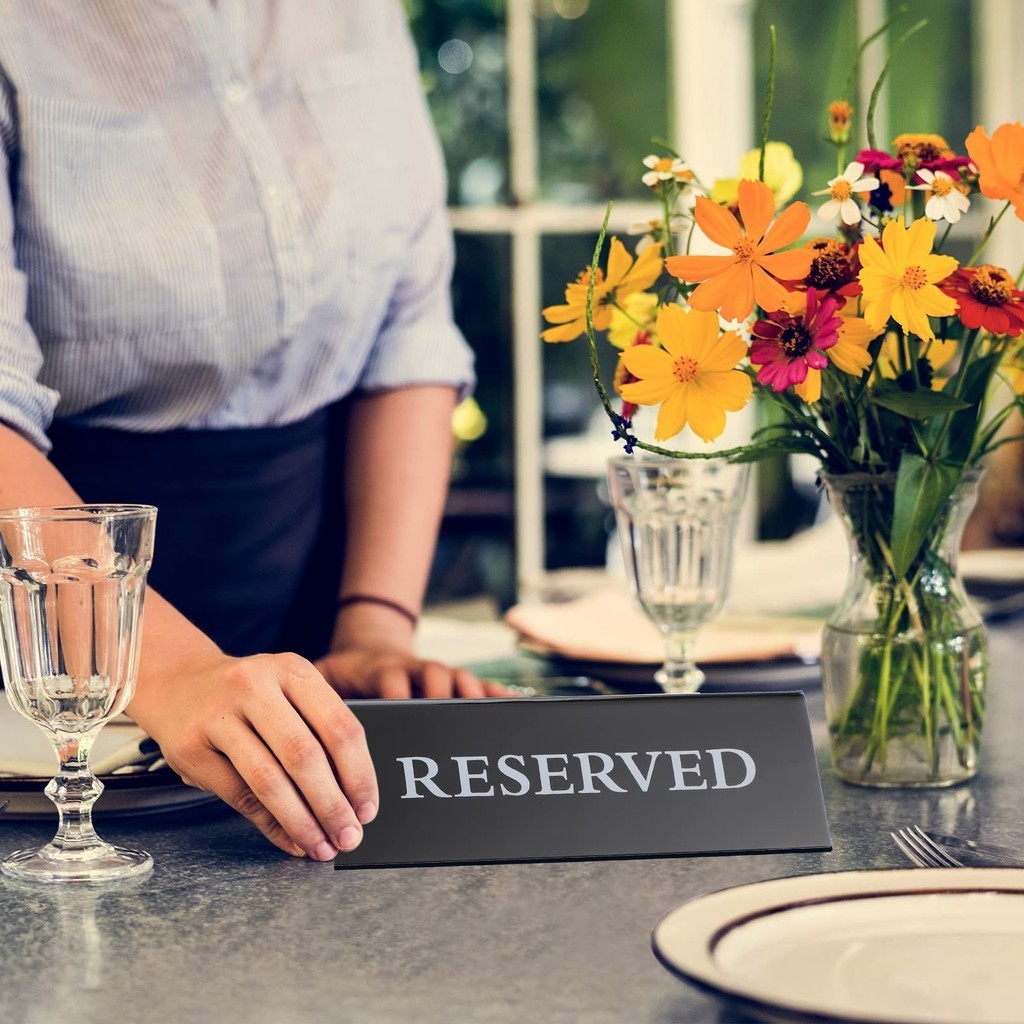 Reserved Sign Acrylic RESERVED Table Board Hotel Restaurant Reserved ...