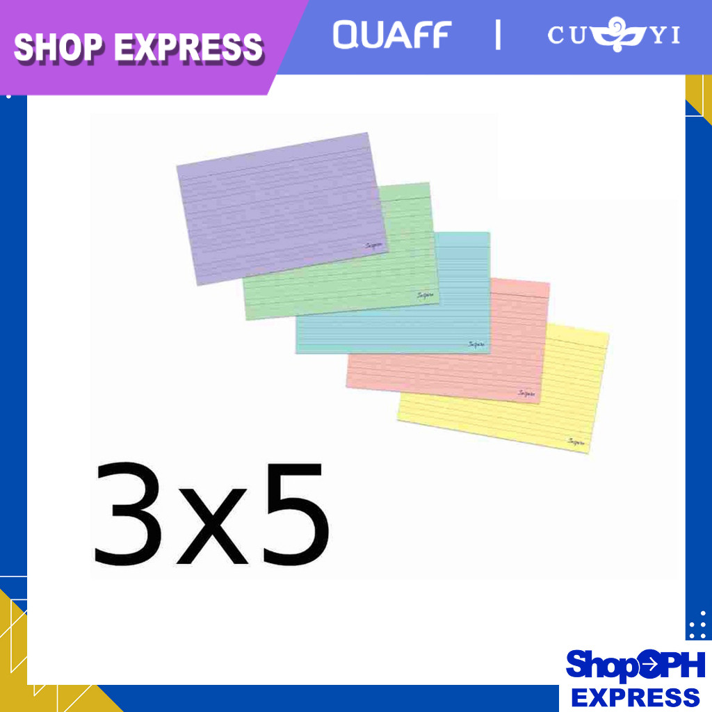DATA Rainbow Color index card 3x5 100pc 160 gsm | SPX | Shopee Philippines