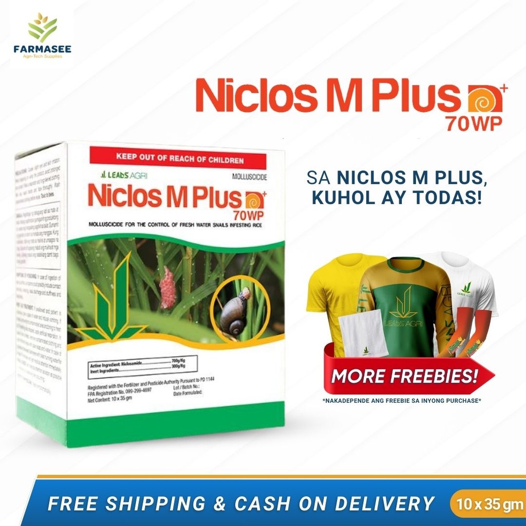 【Today discount】Farmasee Niclos M Plus 70 WP molluscicide COD | Shopee ...