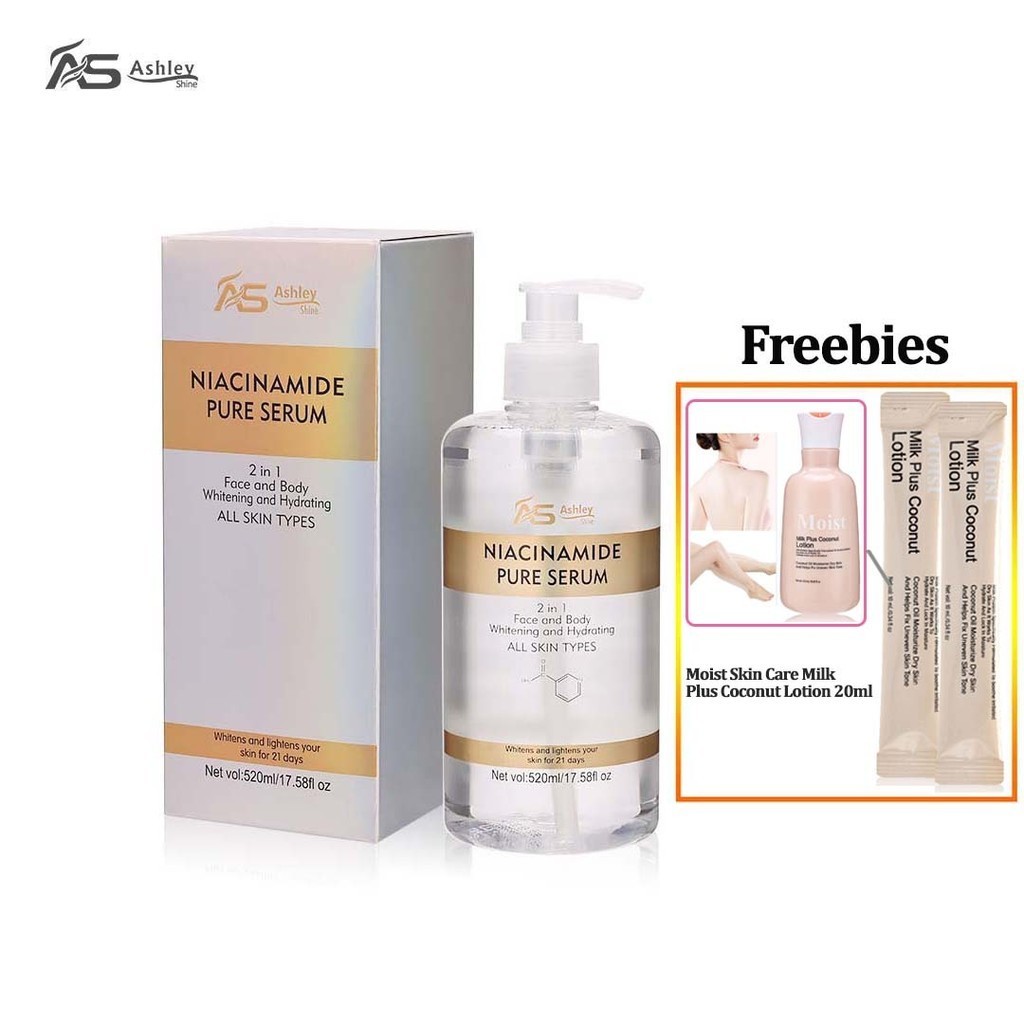 Ashley Shine NIACINAMIDE Pure Serum Face and Body Whitening Skin 520ml ...