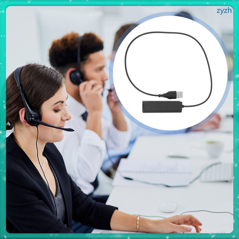 Adapter Headphones USB Adaptor Headset RJ9 Cord Converter External ...