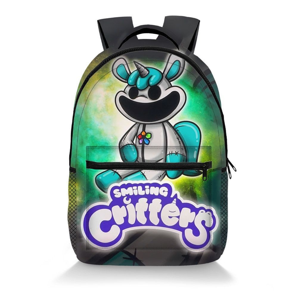Smiling Critters Backpack for Student Large Capacity Breathable Lightweight Printed Multipurpose Cartoon Anime Bags Shopee Philippines