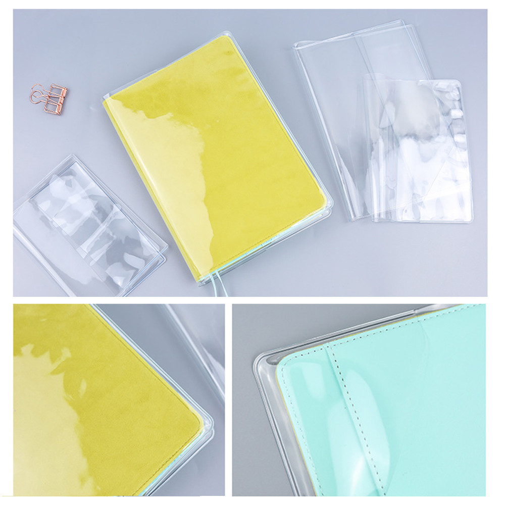 PVC Transparent Book Cover Hand Account Sleeve Notebooks Protective ...