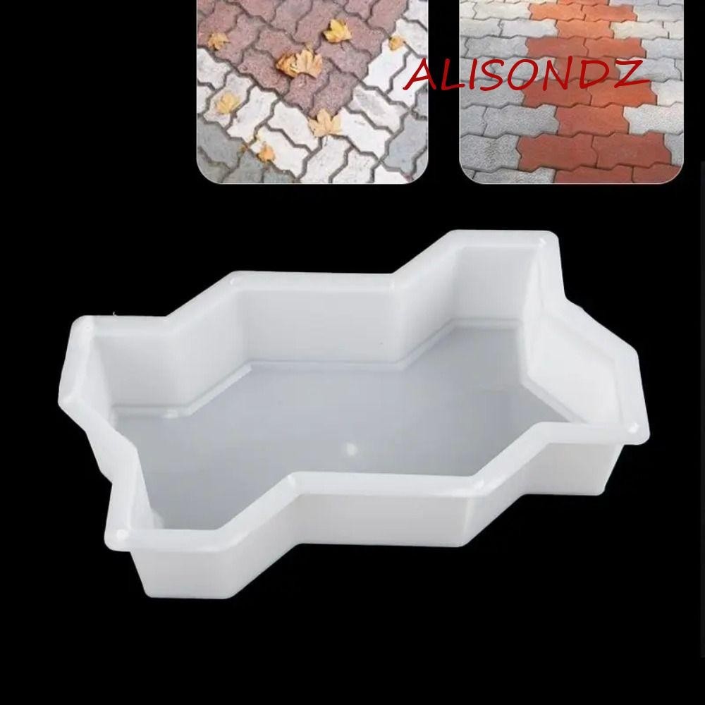 Alisondz Diy Paving Brick Mould, Plastic Waves Shaped Concrete Path 