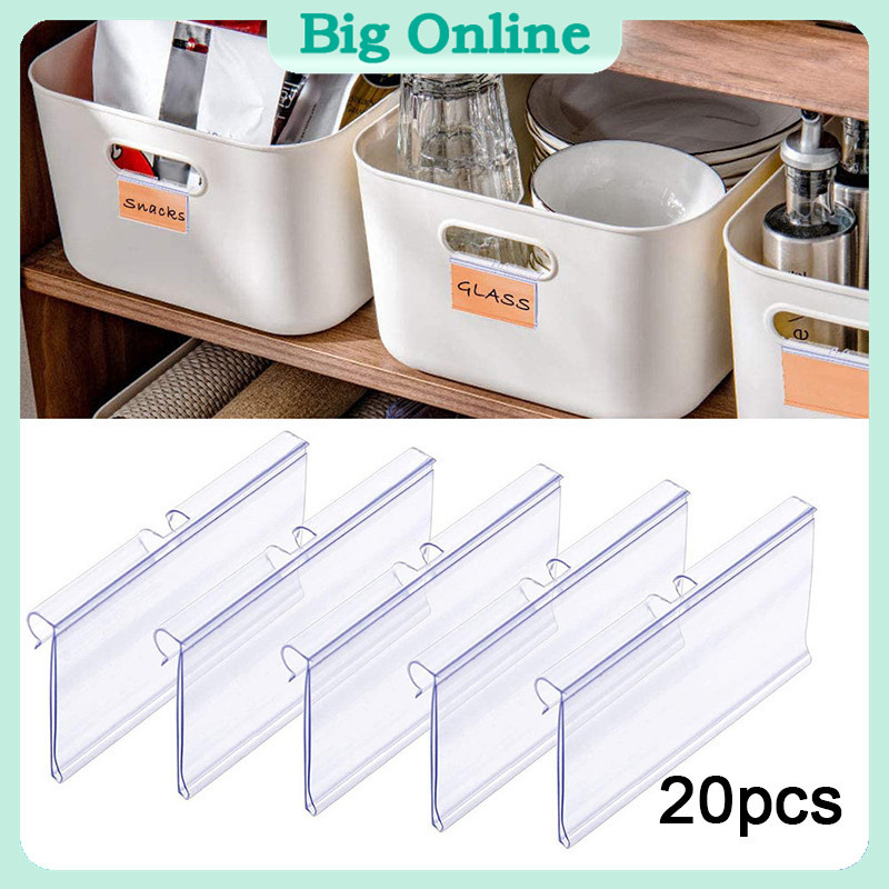 20pcs 6x4.2cm Merchandise Sign Display Holder Retail Price Label Holder ...