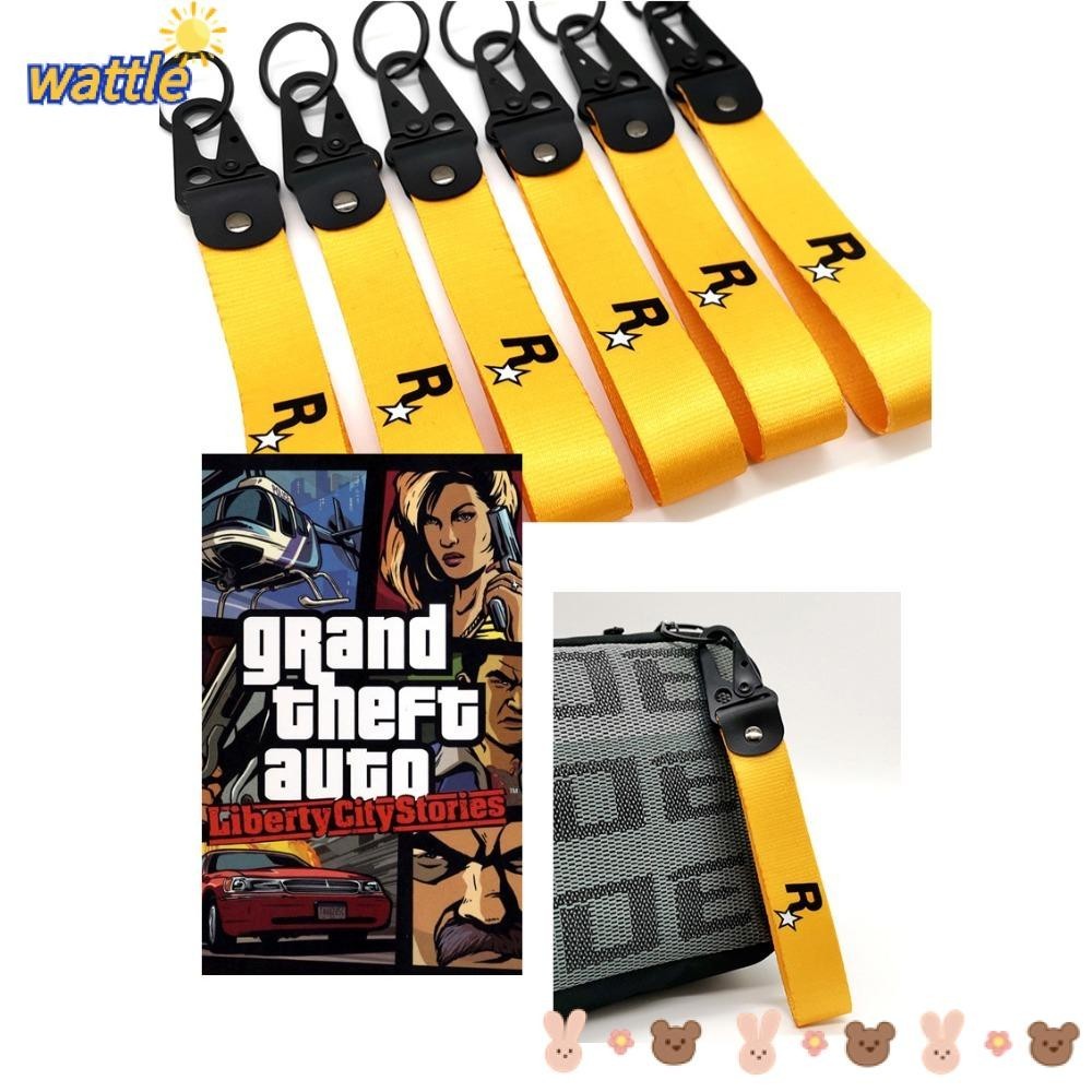 WATTLE Auto Keychain, GTA 5 Fans Rockstar Game Motorcycle Key Strap ...