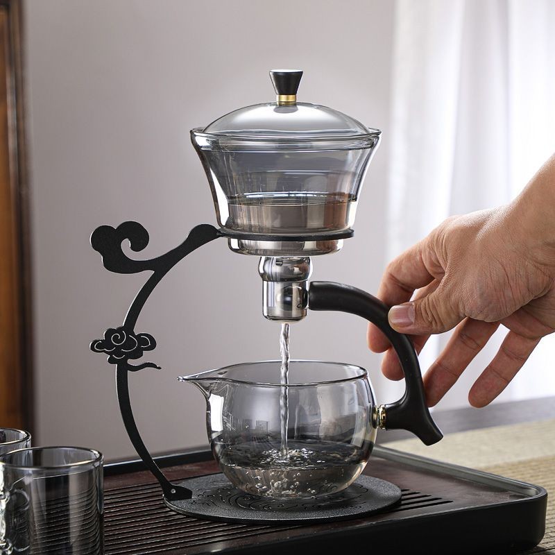 JH Spot Goods Automatic Tea Set Lazy man teaware Glass Tea Set Tea ...