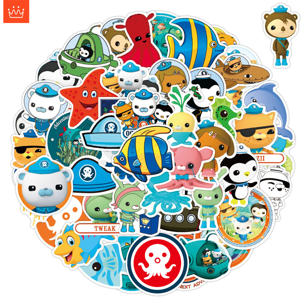 J· The Octonauts Stickers Set Cartoon Graffiti Waterproof Decals Pack