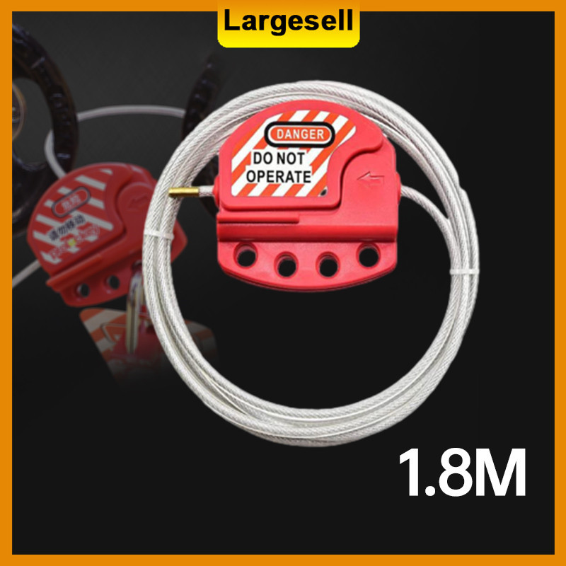 1.8M Lockout Tagout Cable Padlock 6mm Industrial Equipment Lockout ...