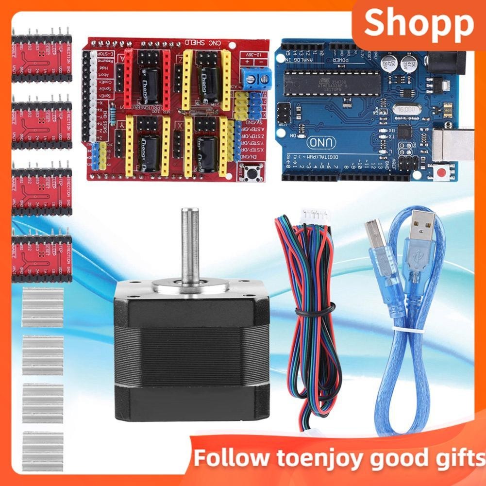 Shopp CNC Shield Contoller Kits DIY Kit V3.0 with Stepper Motor for 3D ...