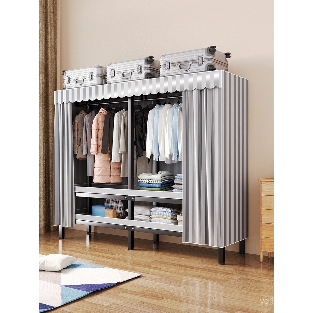 No-Installation Wardrobe for Rental Rooms, Simple Fabric Wardrobe ...