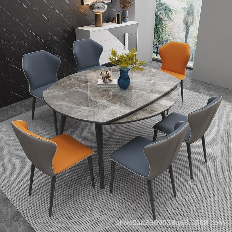 Dining Table Household Small Apartment Board Retractable Rock Square ...