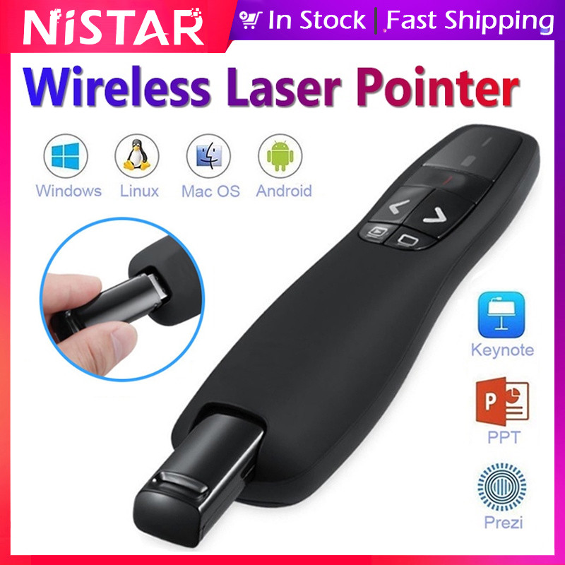 NiSTAR 2.4Ghz USB Presentation Clicker Wireless Presenter Remote for ...