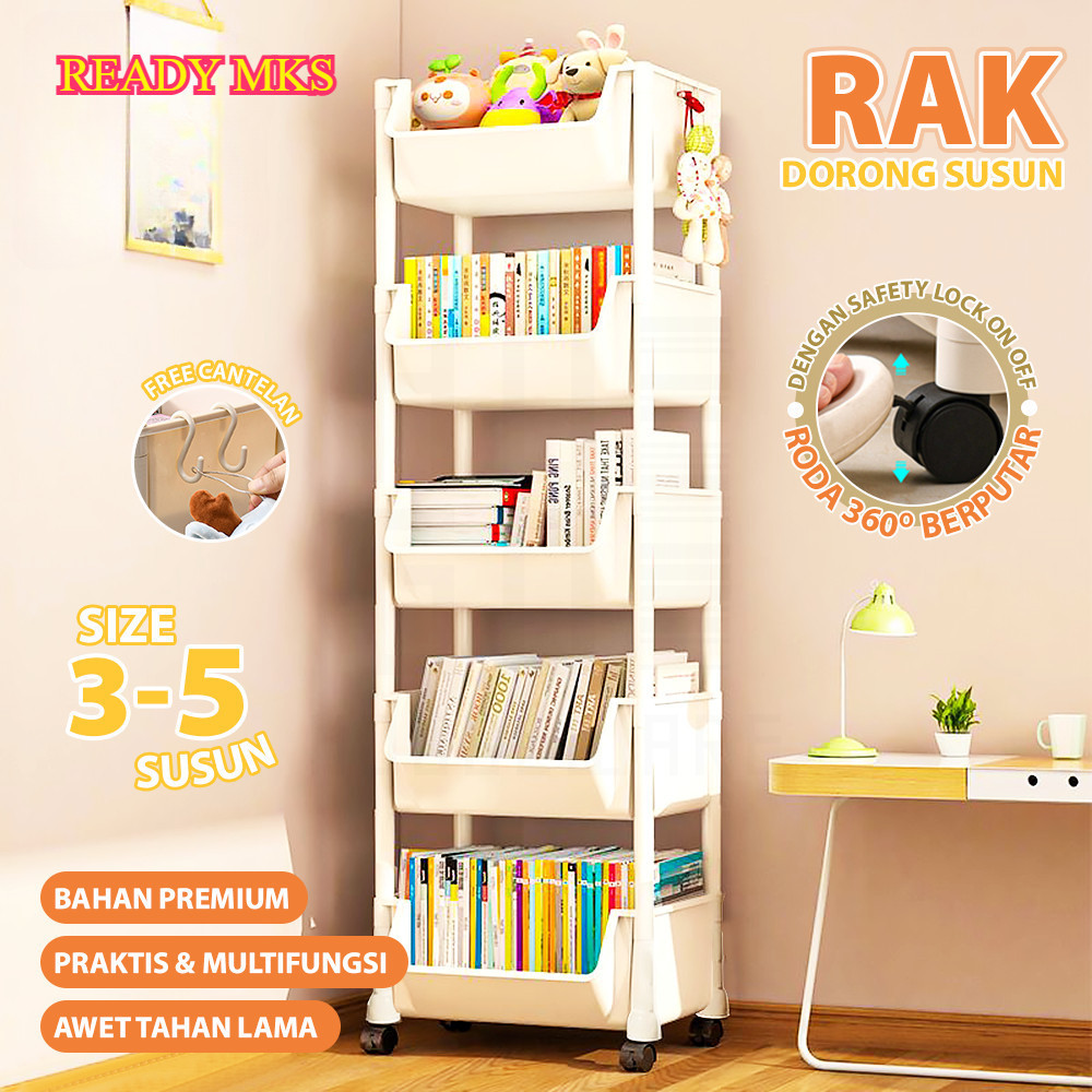 Smg - Children's Toy Trolley Rack EXCA Trolley Rack Book Storage ...