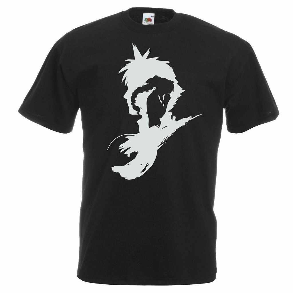 Unisex Cloud Aerith Ffvii Rp Fantasy Gaming Character Silhouette T ...