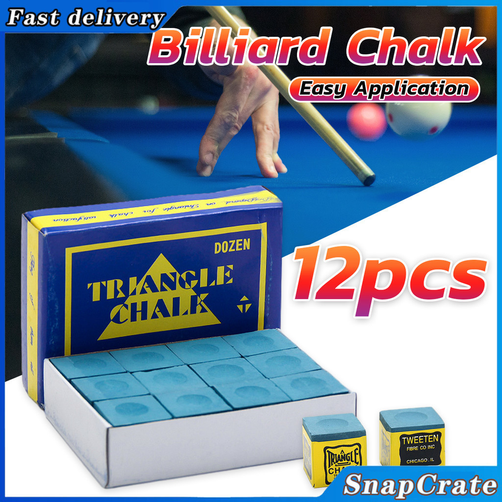 Snap 12Pcs/set Billiard Chalk Original Snooker Billiard Chalks Blue ...
