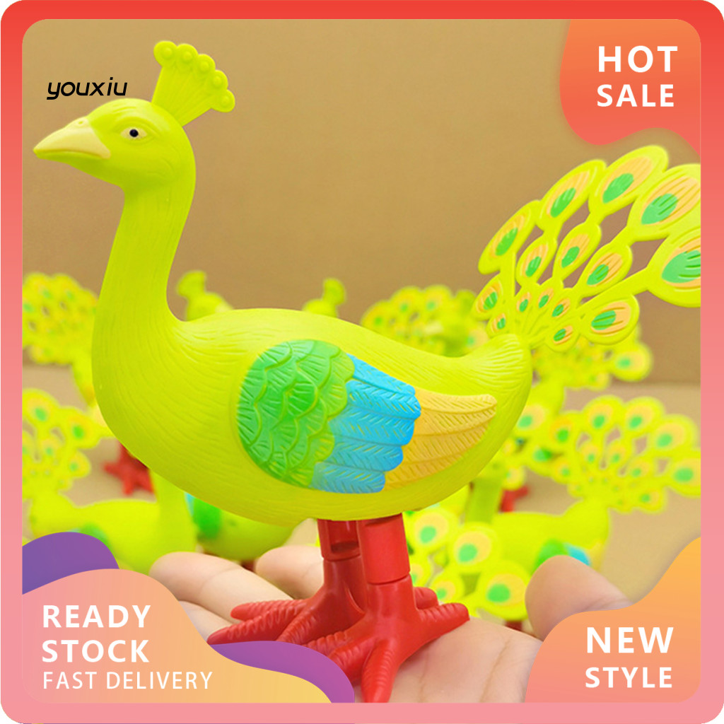 YX Wind-Up Toy No Battery Required Interesting Cute Walking Peacock ...