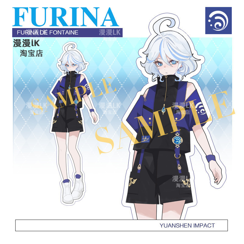 Furina Cosplay GAME Genshin Impact Furina Short sleeve Furina sailor ...