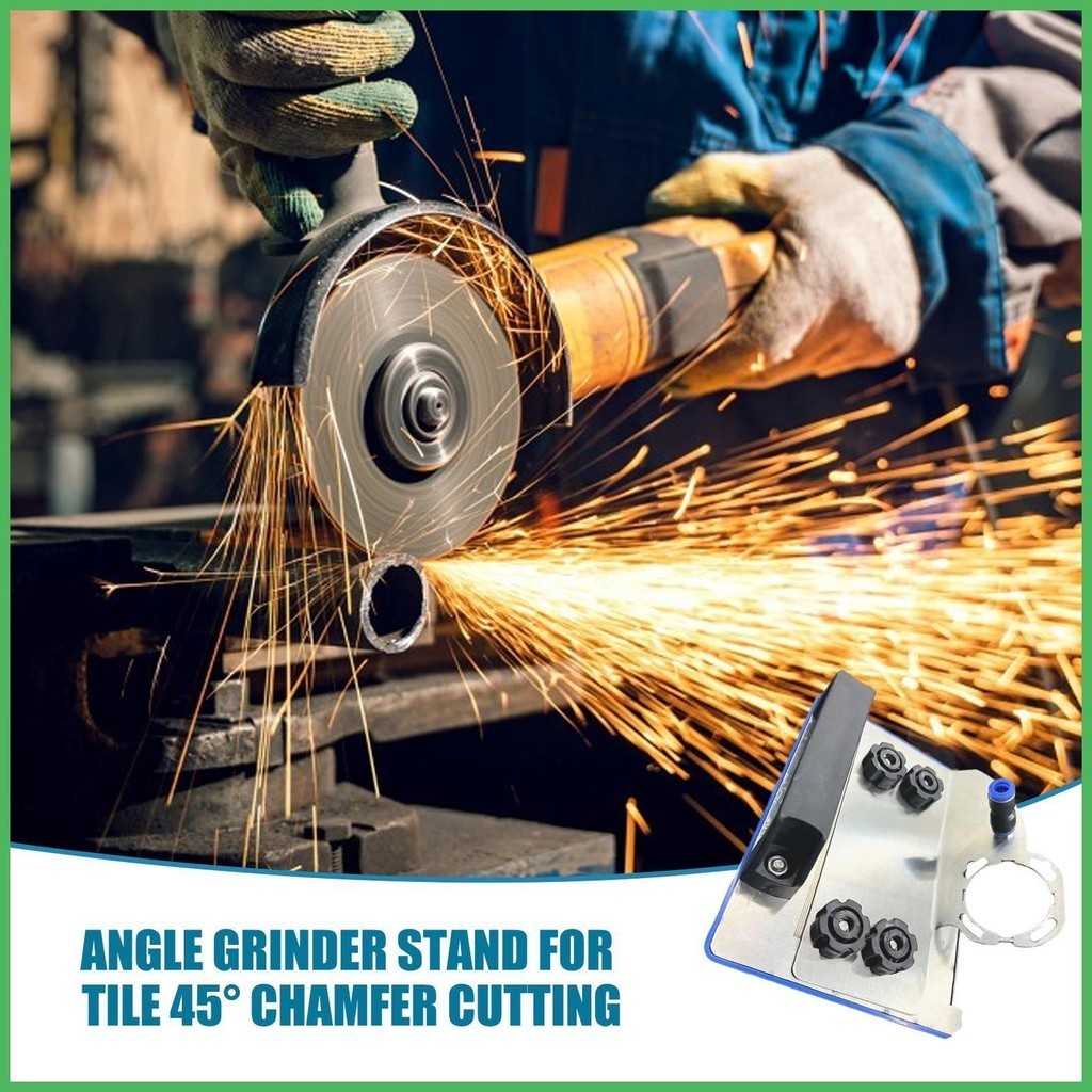 thumbnail image 2 of 45° Tile Chamfering Tool With Angle Grinder Stand – Fixed Holder For Bevel Cuts, 4" Disc, 720W 2 of 5