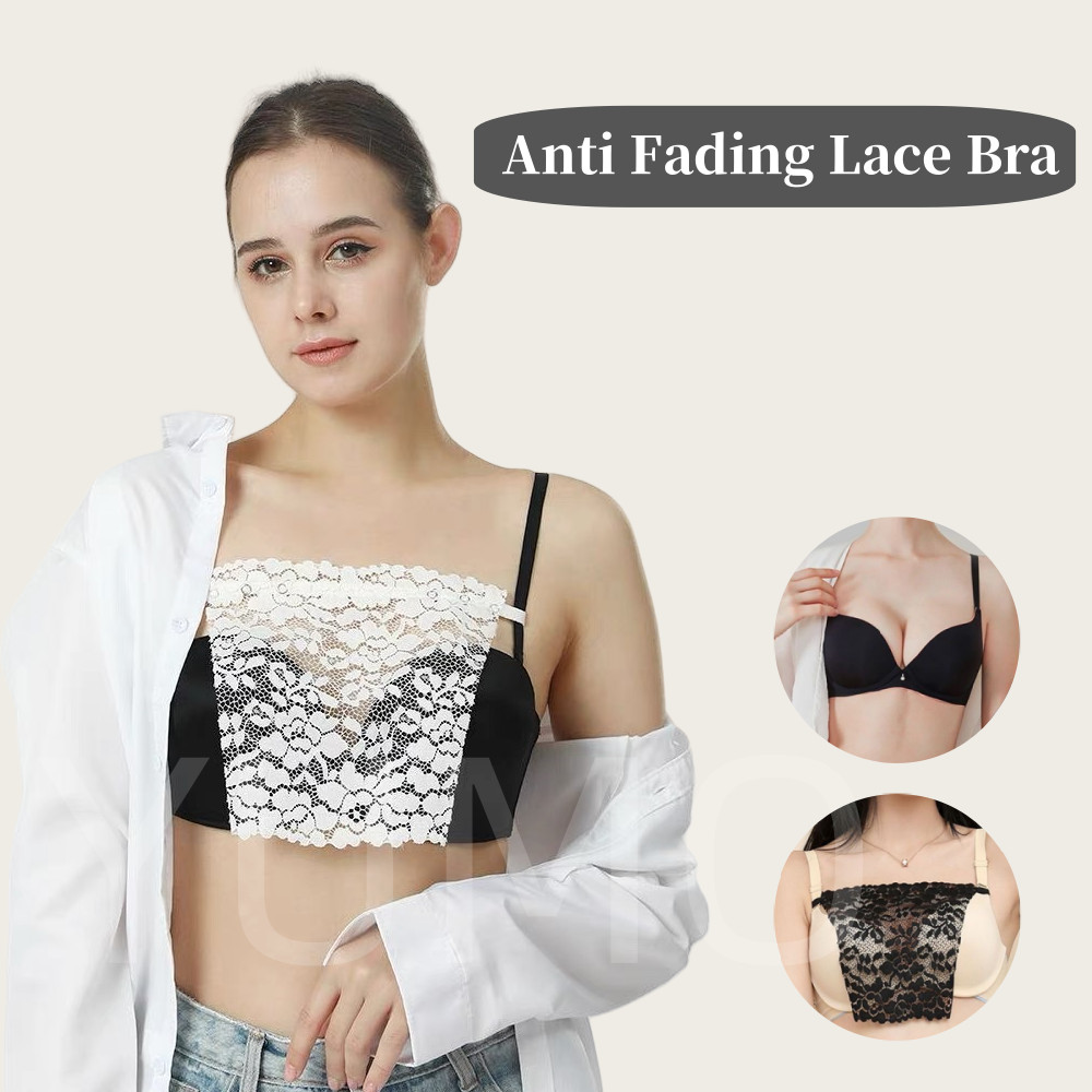 Adjustable Lace Bra Anti Glare Women's Top Seamless Chest Cover Fabric ...