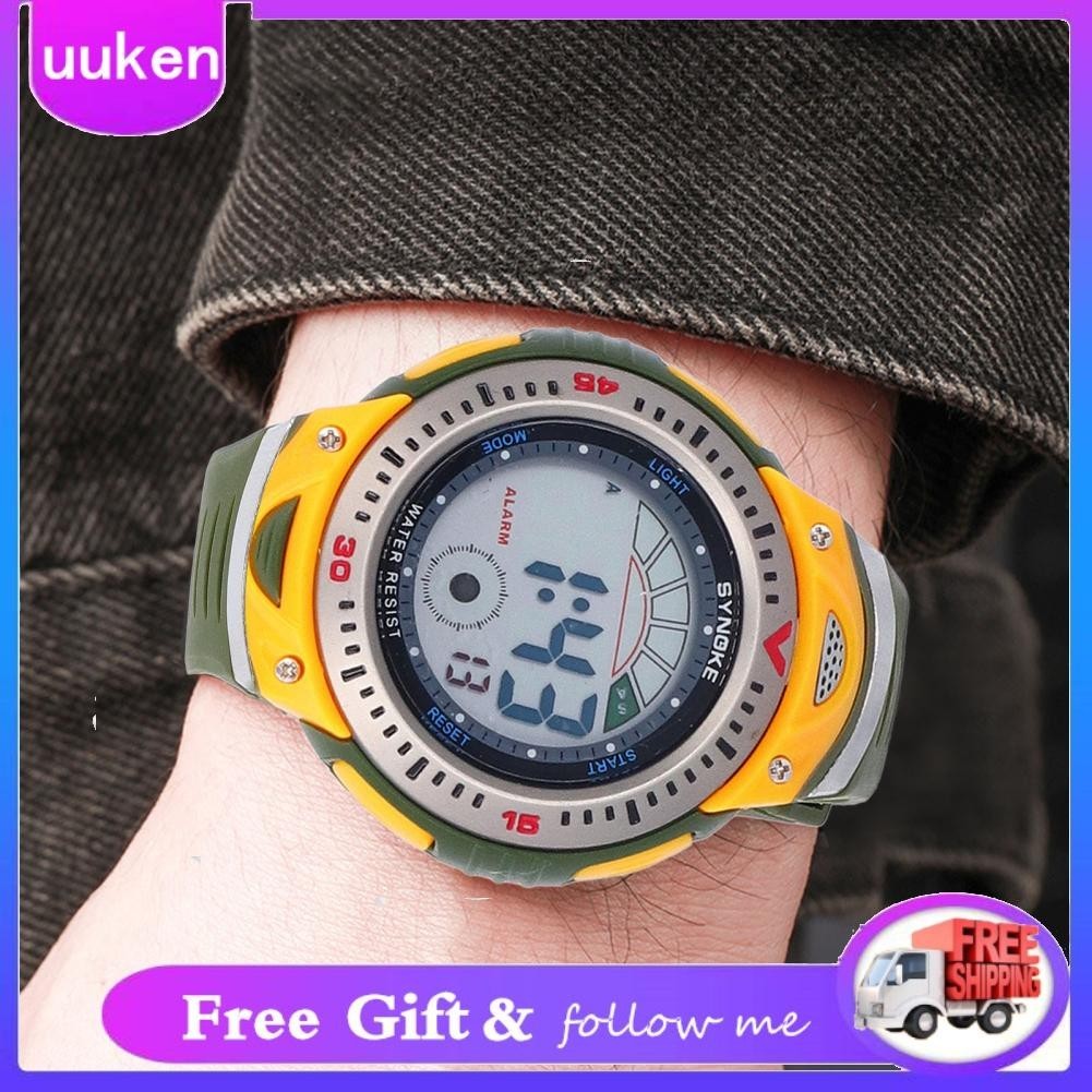 Uukendh Men Sports Watch Digital Wristwatch LED Backlight Stopwatch ...