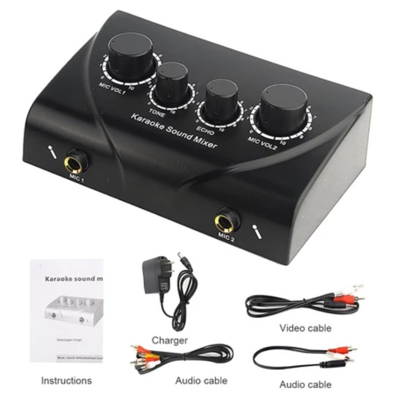 Multifunctional Audio Mixer Amplifier Portable Dual Mic Inputs For ...