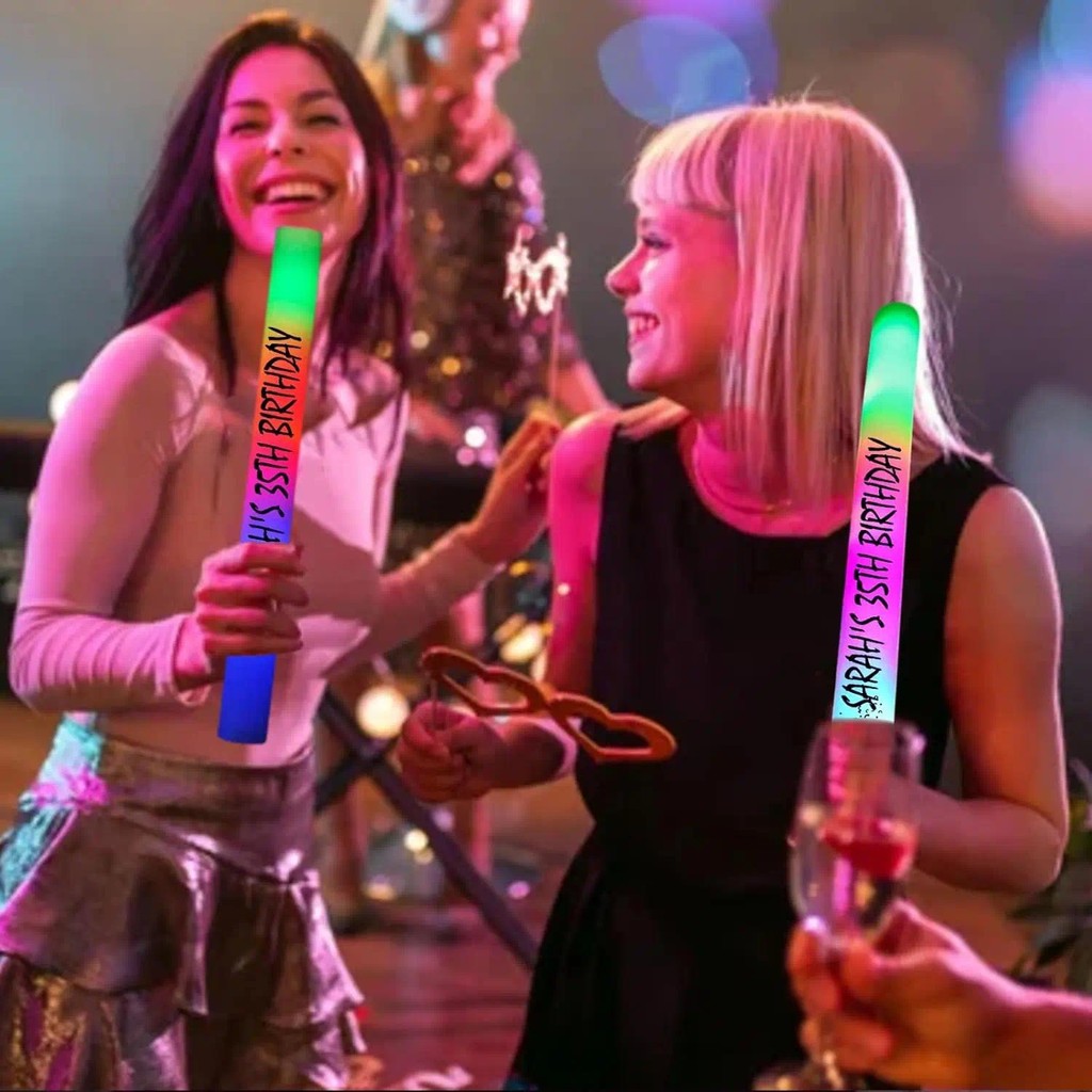 10/20/30pcs LED Glow Foam Stick Custom Glow Sticks Personalized ...