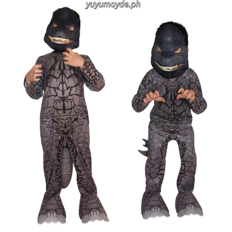 Halloween Godzilla Costume Children Monster cosplay Dinosaur Jumpsuit ...