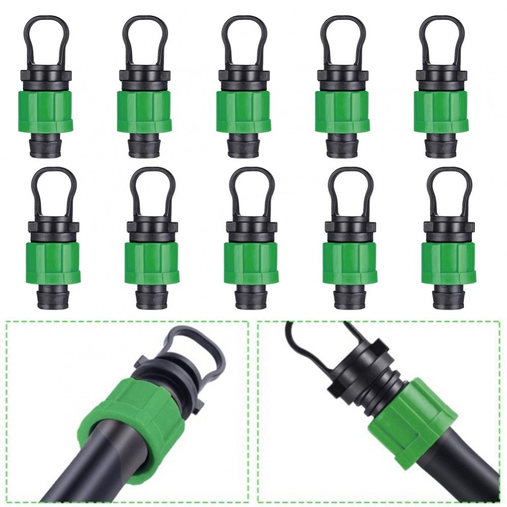 Securely Attach 10Pcs Drip Irrigation Tubing End Cap Plugs for 16mm ...