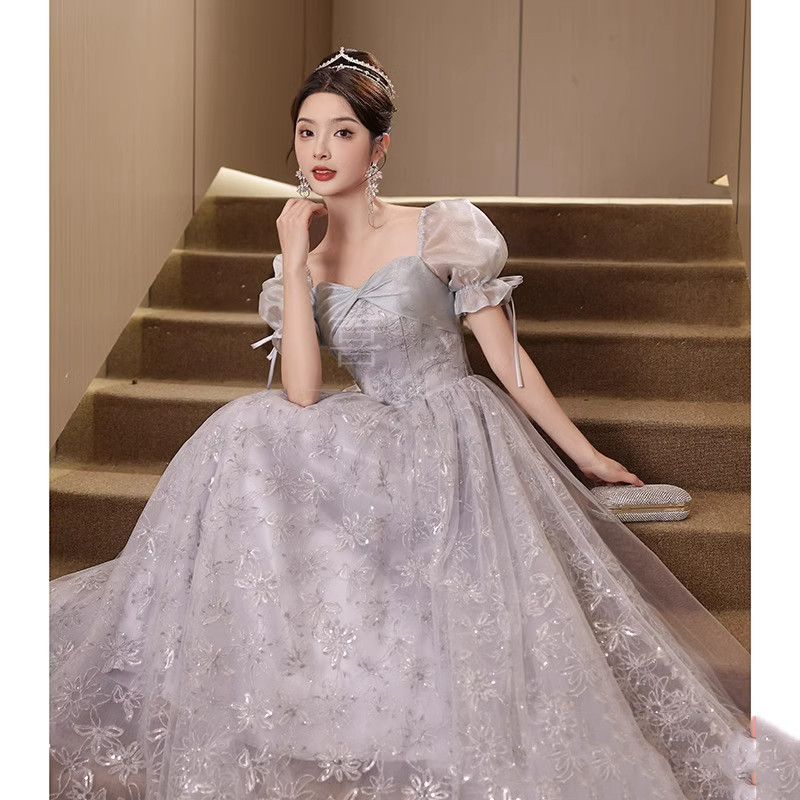 Hawlife Korean Silver Elegant Evening Prom Ball JS Debut Graduation ...