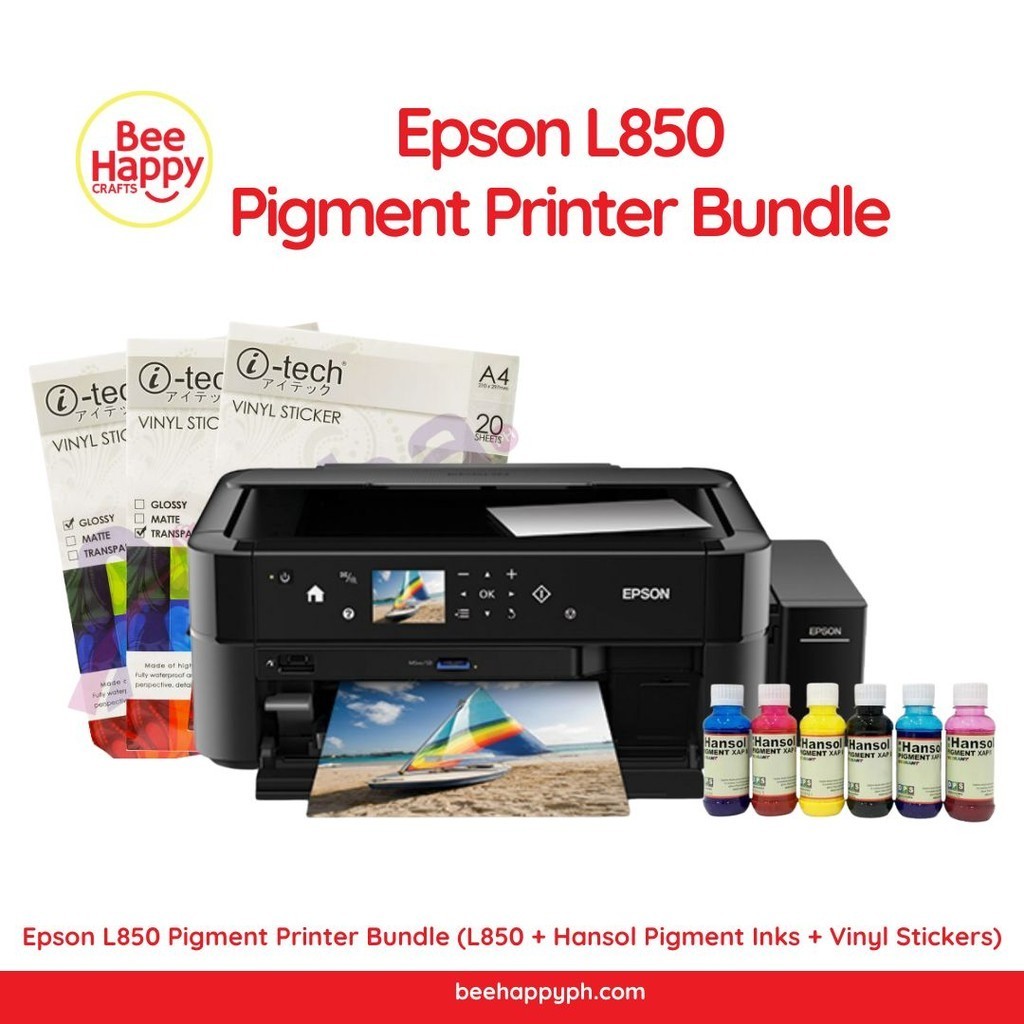 Epson L850 Pigment Printer Bundle (L850 + Hansol Pigment Inks + Vinyl
