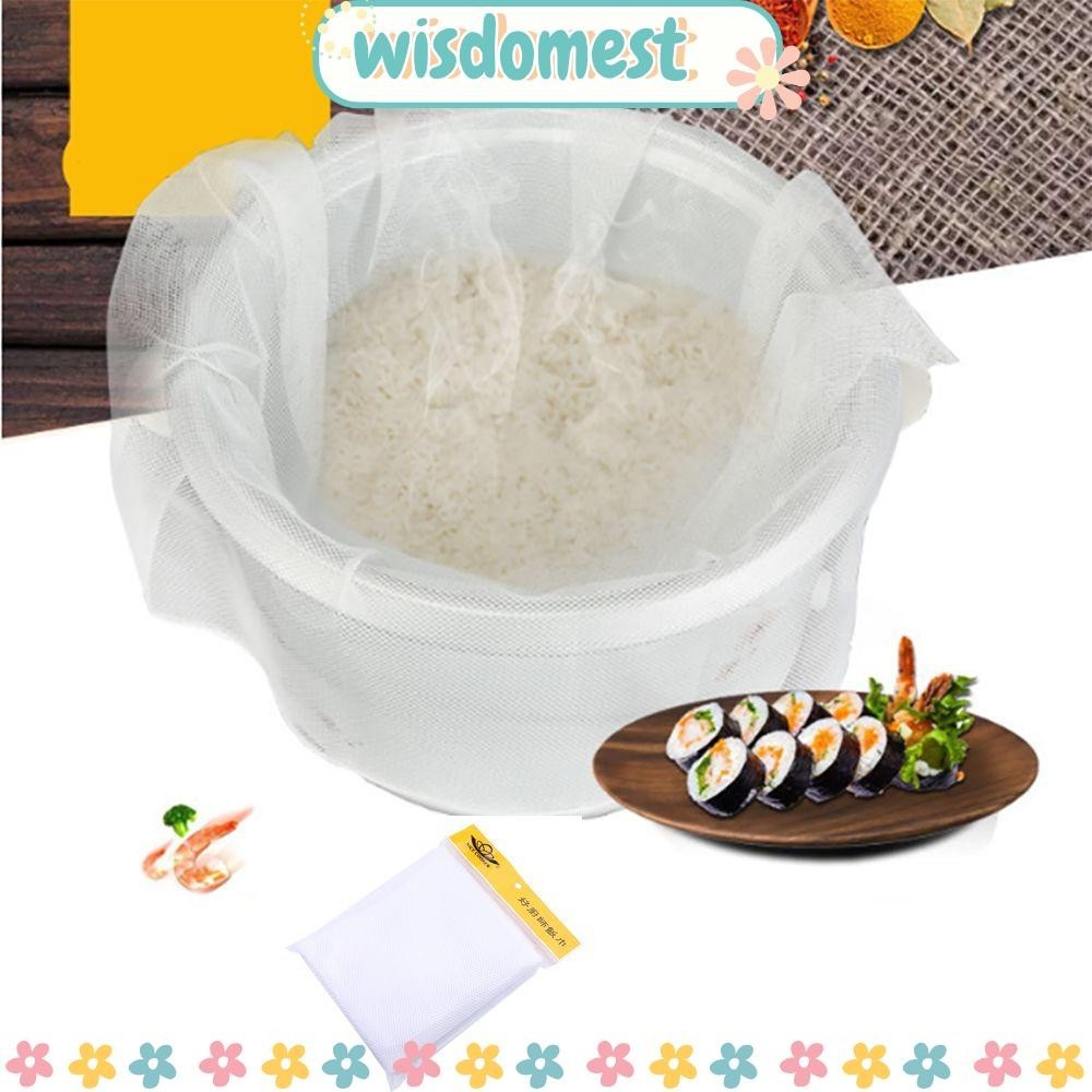 WISDOMEST Rice Towel White Cotton Steamer Steamed Bread Mesh Cloth ...
