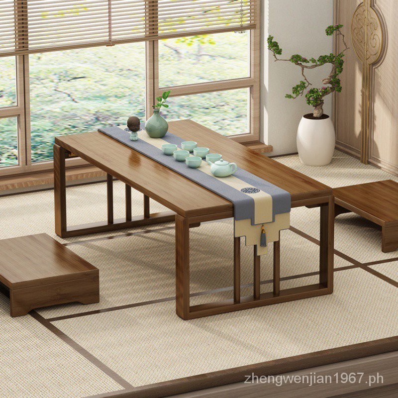 Japanese-Style Washitsu End Table Solid Wood Tatami Small Table Tea ...