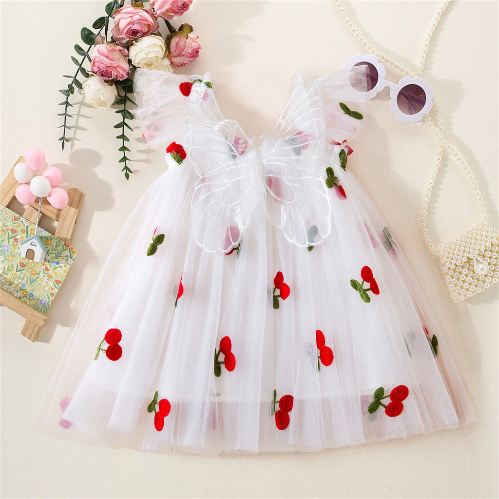 WFRV Baby Butterfly Dress with Wings Cute Girl 1st Birthday Party ...