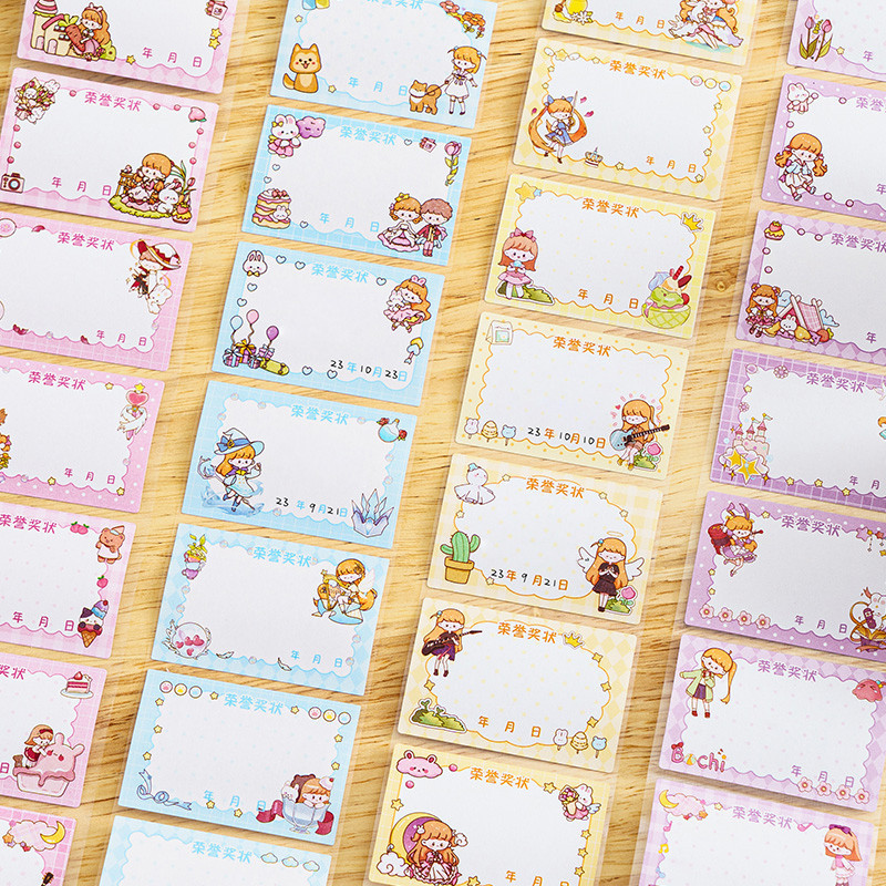 140 Pcs Rolled Writable Cartoon Reward Stickers Name Tag Label Stickers ...