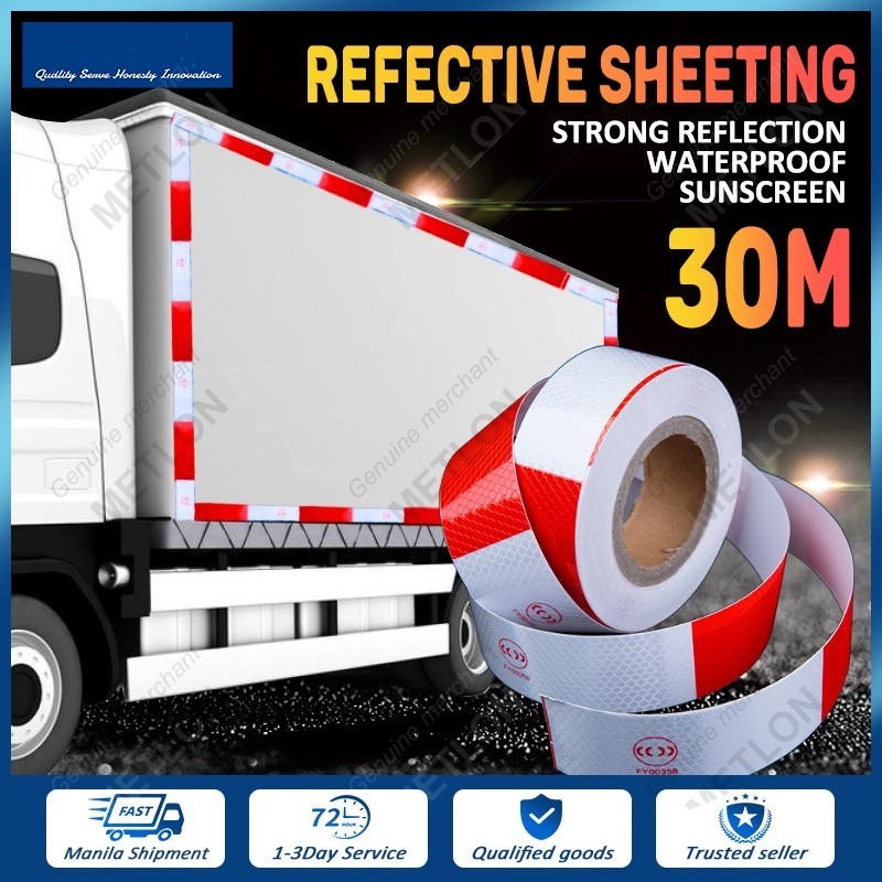 ★Y-30M Truck Safety Warning Tape Arrow Reflective Sticker Waterproof ...