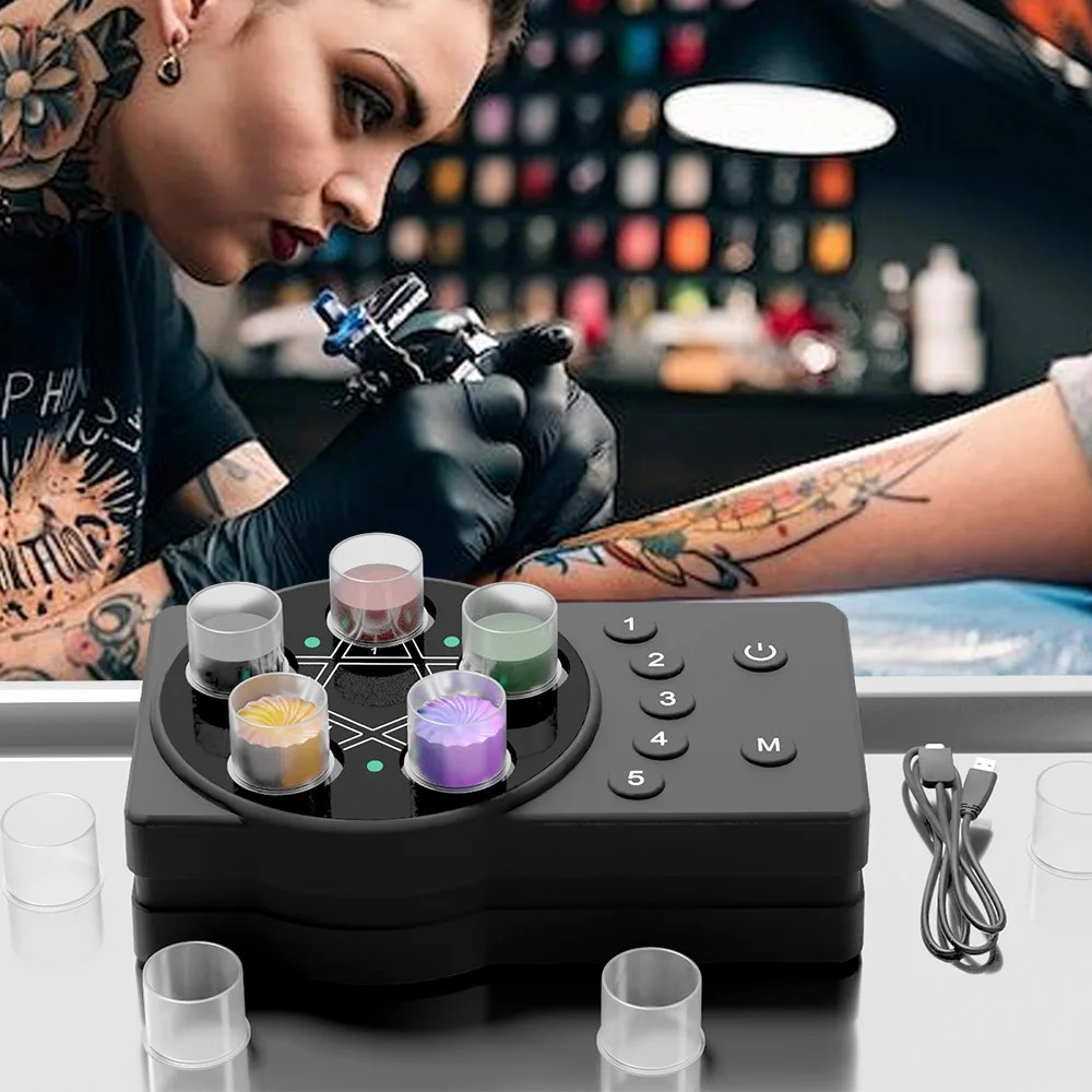 Ink Mixer Anti-Sedimentation Tattoo Ink Pigment Stirrer Ink Mixer Nail ...