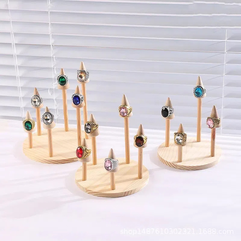 Solid Wood Ring Storage Display Tray, Jewelry Jewelry Display Rack Ring ...