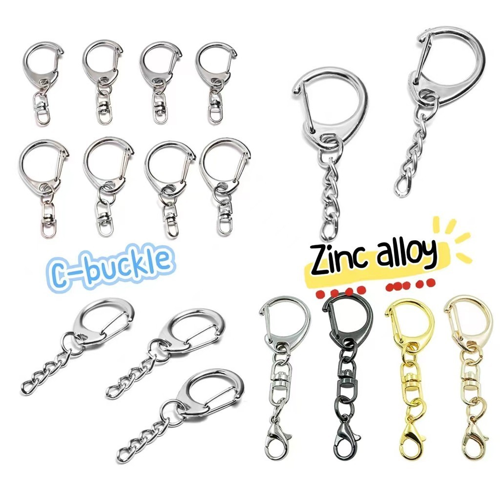 Iron Plated Nickel Small C Buckle with 4link Chain Luggage Hardware