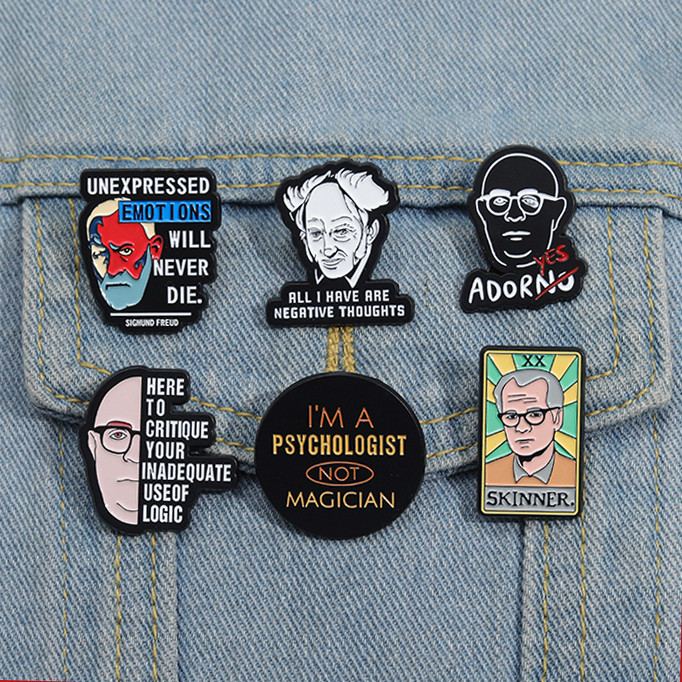 11 Styles Celebrity Quotes Enamel Brooch Famous Philosopher ...