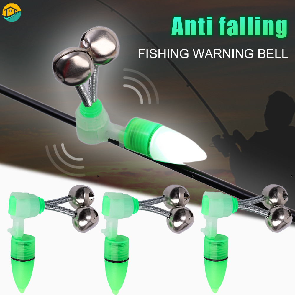 4Pcs Fishing Rod Alarm Tip LED Night Lights with Twin Bell Electric ...