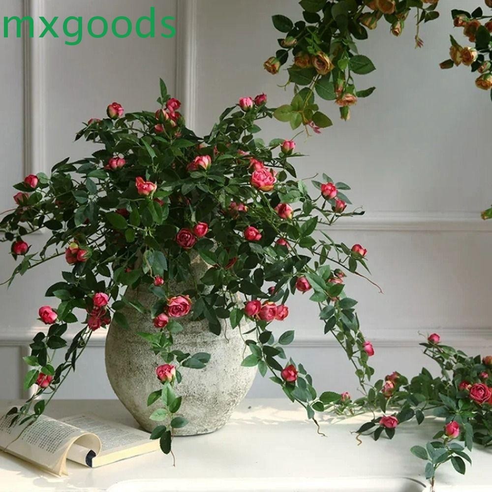 MXGOODS Artificial Rose Flower, 52cm DIY Artificial Flowers Plants ...