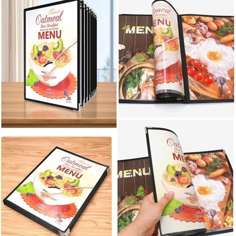 Menu Cover Cook Book Transparent Holder 6/10 Page A4 Size Restaurant ...