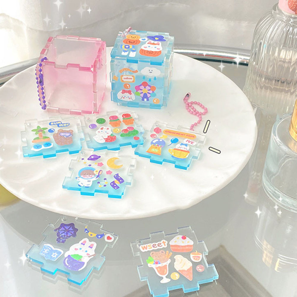 Handbook Material DIY Keychain Guka Set Handmade Magic Cube Pendant ...